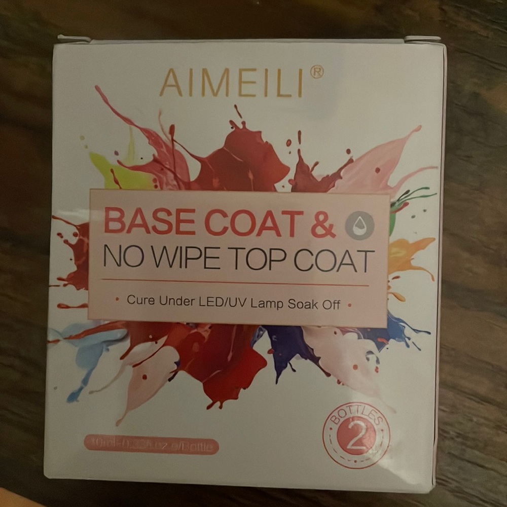 Base coat and top coat for nails